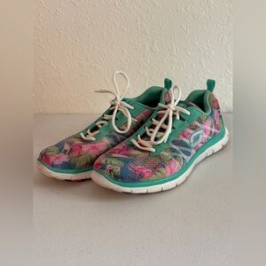 Skechers Flex Appeal Comfort Shoes Women’s Size 10 Floral Bloom SN 12061